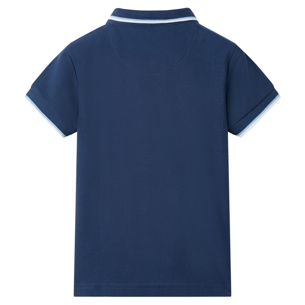 Vidaxl Kinderpolo -Hemd 128 dunkelblau