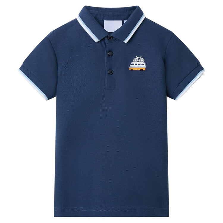 Vidaxl Kinderpolo -Hemd 140 dunkelblau