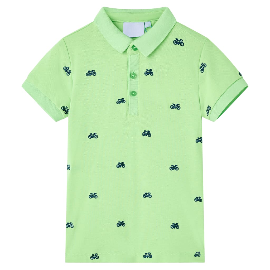 Vidaxl Kinderpolo -Shirt 92 Neongroen