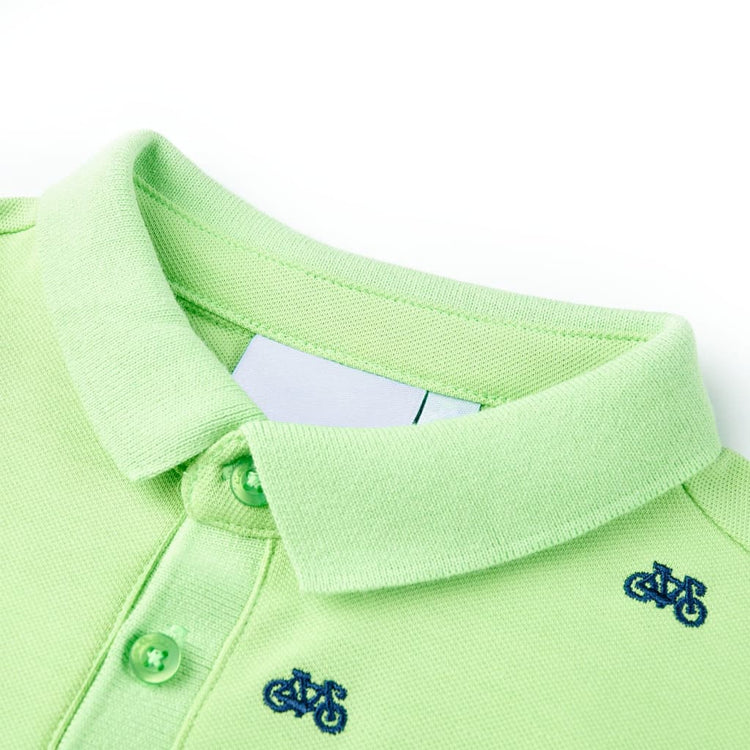Vidaxl Kinderpolo -Shirt 92 Neongroen
