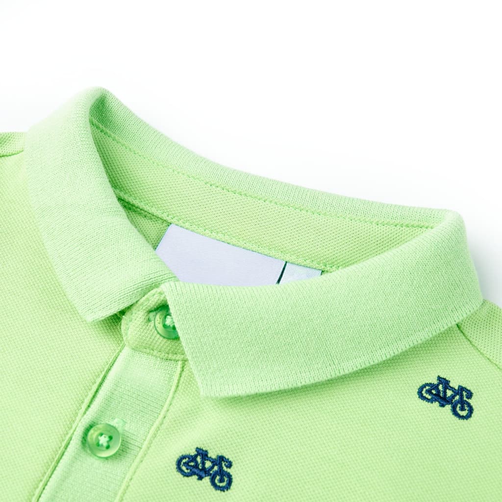 Vidaxl Kinderpolo -Shirt 104 Neongroen