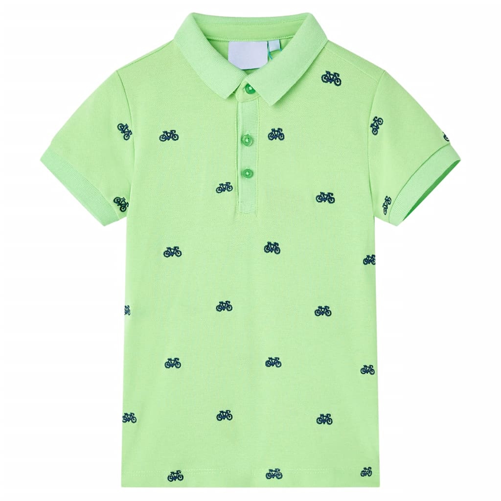 Vidaxl Kinderpolo -Shirt 116 Neongroen