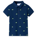 Vidaxl Kinderpolo -Shirt 92 Marineblau - afbeelding 1
