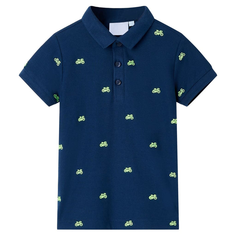 Vidaxl Kinderpolo -Shirt 92 Marineblau