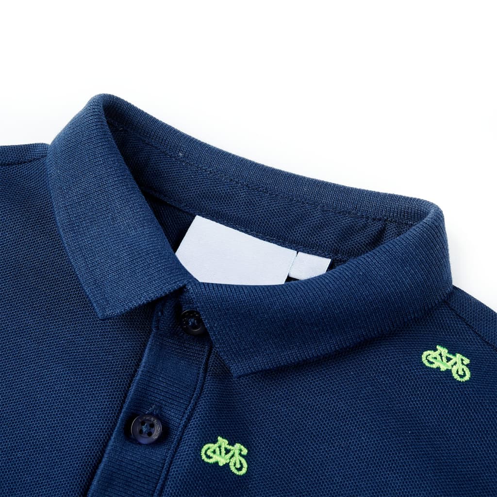 Vidaxl Kinderpolo -Shirt 140 Marineblau