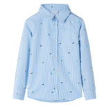 Vidaxl Kinderhemd 104 hellblau - afbeelding 1