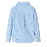 Vidaxl Kinderhemd 104 hellblau - afbeelding 2