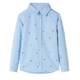 Vidaxl Kinderhemd 140 hellblau - afbeelding 1