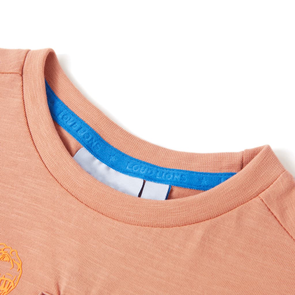 Vidaxl -Kinderhemd mit kurzen Ärmeln 92 Licht Orange