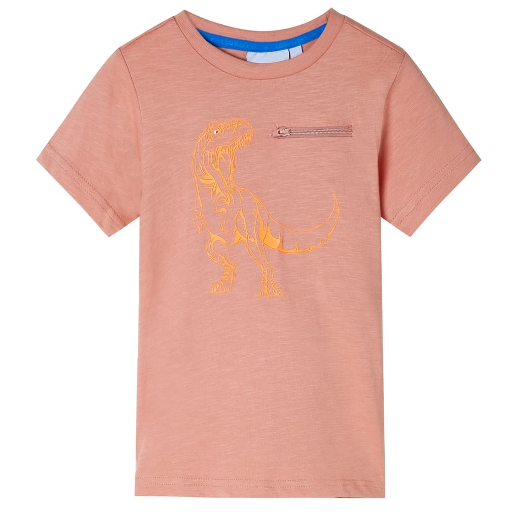 Vidaxl -Kinderhemd mit kurzen Ärmeln 116 Licht Orange