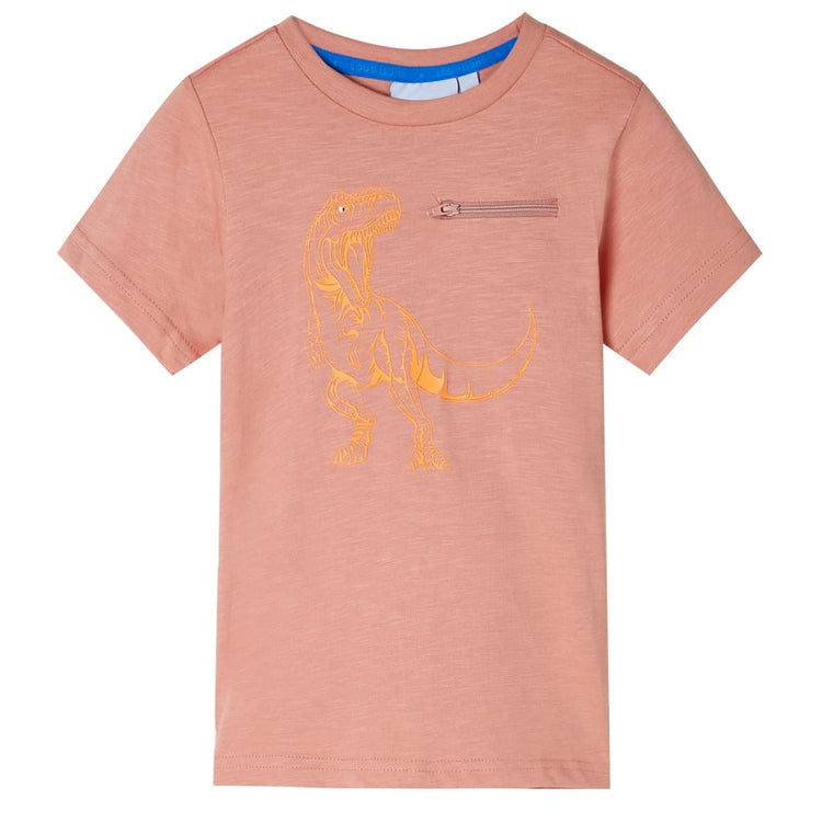 Vidaxl -Kinderhemd mit kurzen Ärmeln 140 Lichtorange