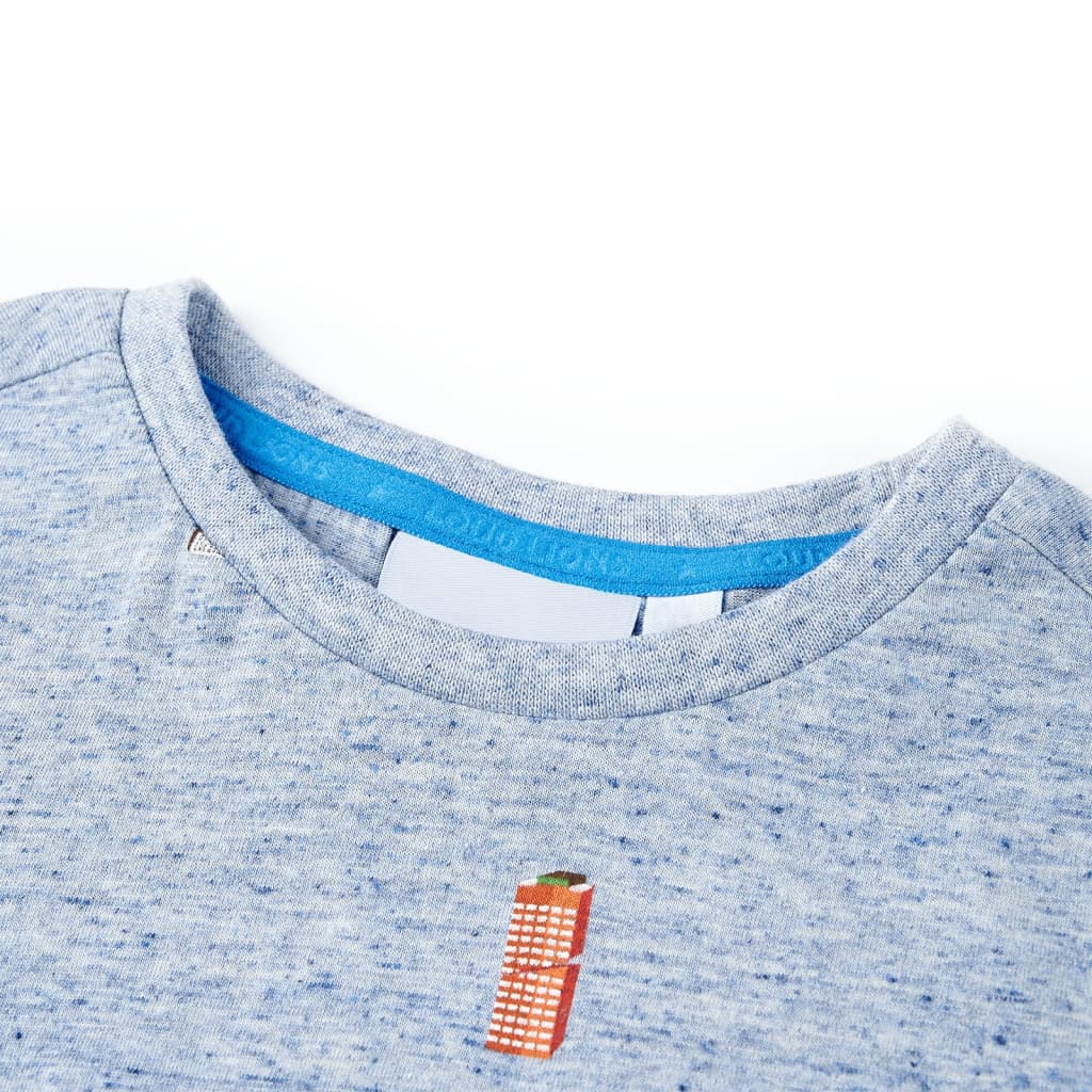 Vidaxl Kinderhemd 140 gemischt blau