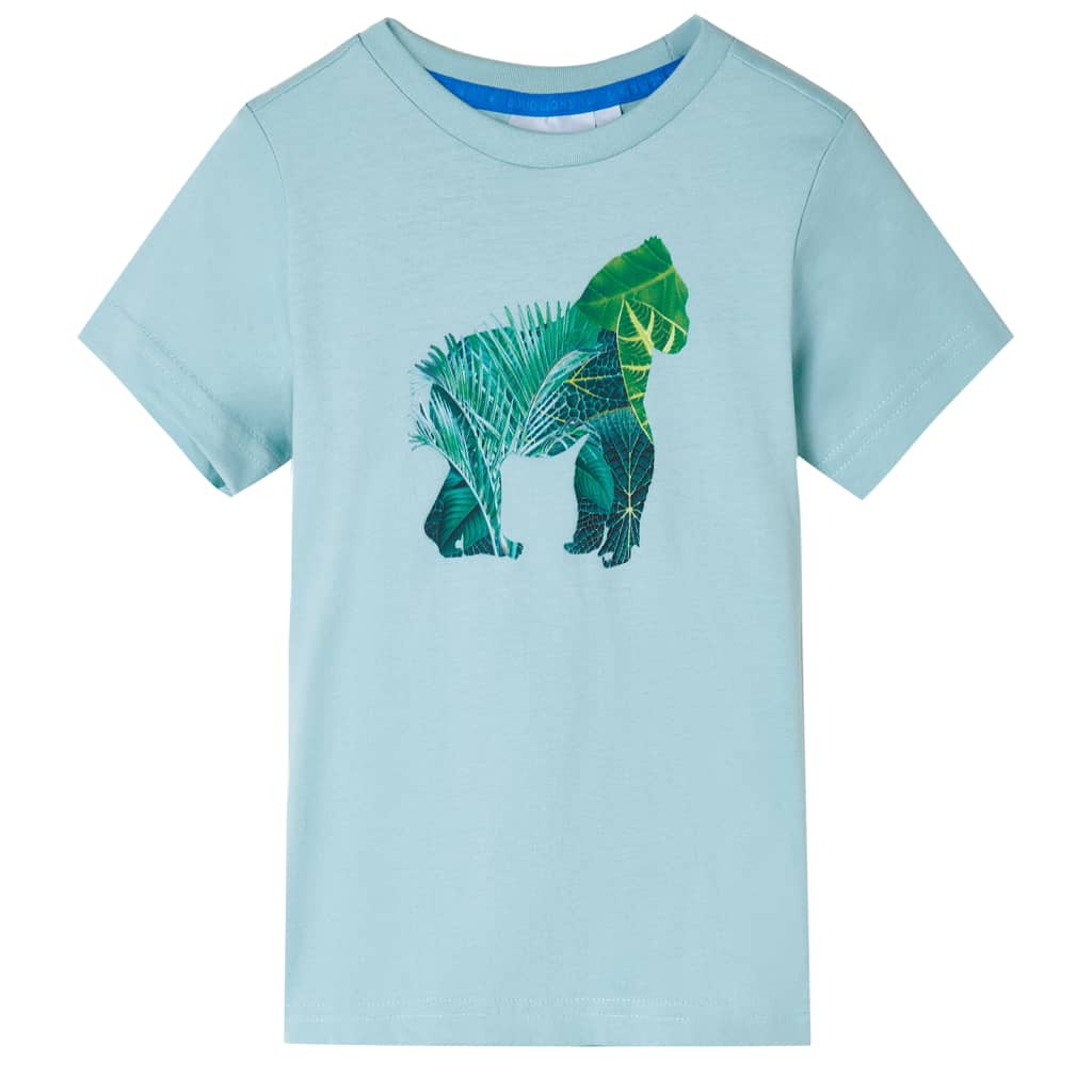 Vidaxl Kinderhemd 128 helles Meerblau