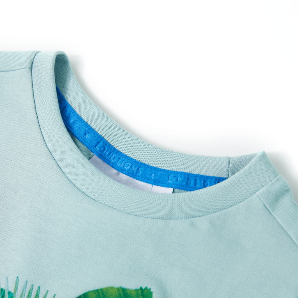Vidaxl Kinderhemd 140 helles Meerblau