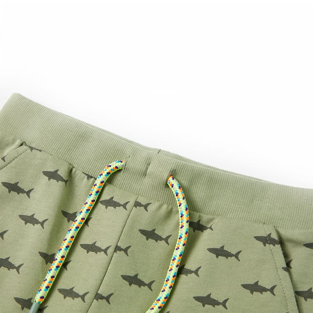 Vidaxl Kindershorts mit Trekkoord 128 Lichtkaki