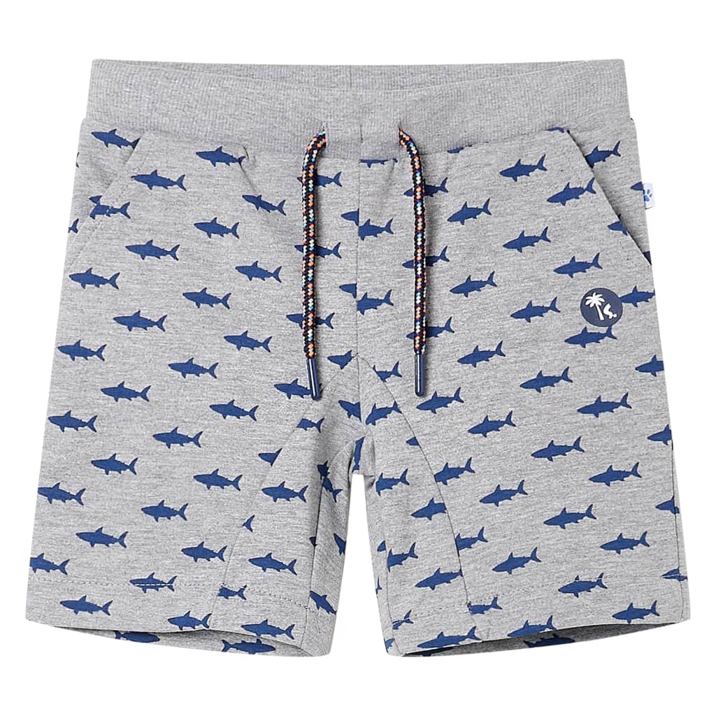 Vidaxl Kindershorts mit Trekkoord 128 gemischtes hellgrau