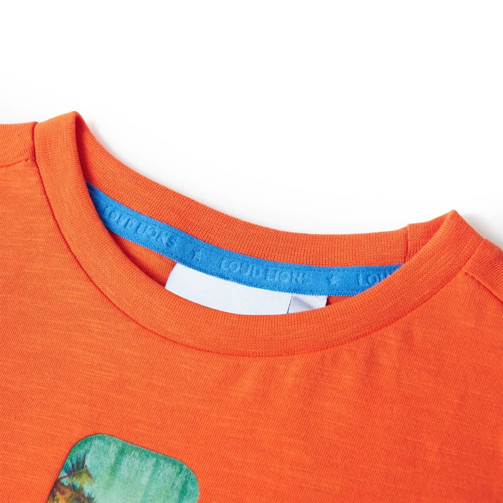Vidaxl Kinderhemd 140 Donkeroranje