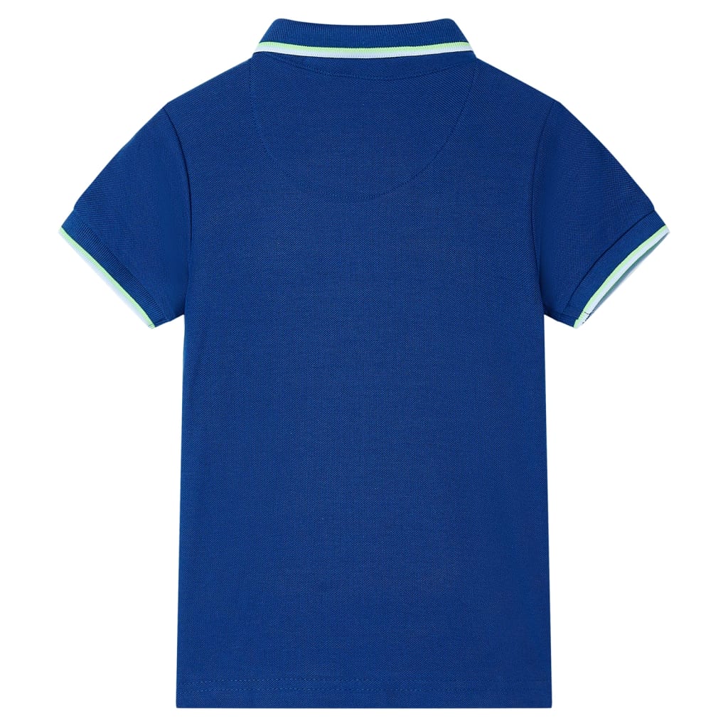 Vidaxl Kinderpolo -Hemd 92 Dunkelblau