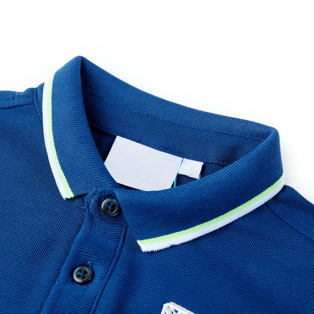 Vidaxl Kinderpolo -Hemd 128 dunkelblau