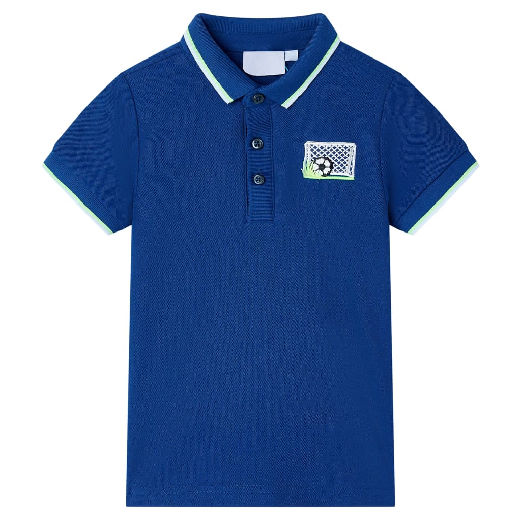 Vidaxl Kinderpolo -Hemd 140 dunkelblau