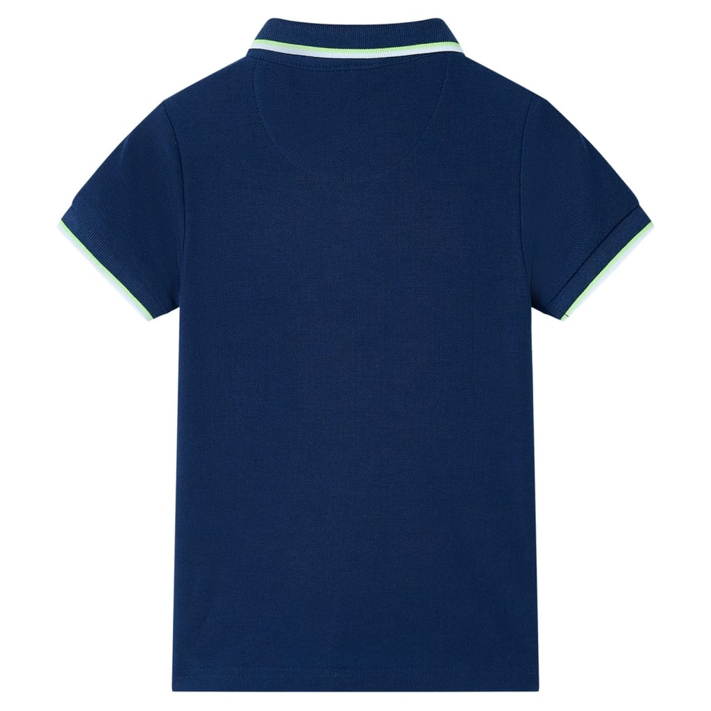 Vidaxl Kinderpolo -Shirt 92 Marineblau