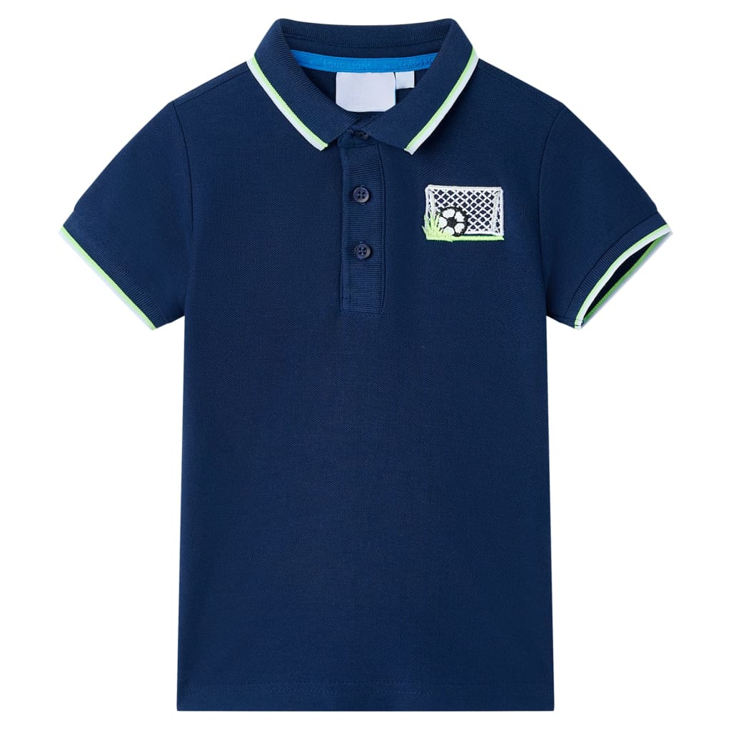 Vidaxl Kinderpolo -Shirt 104 Marineblau