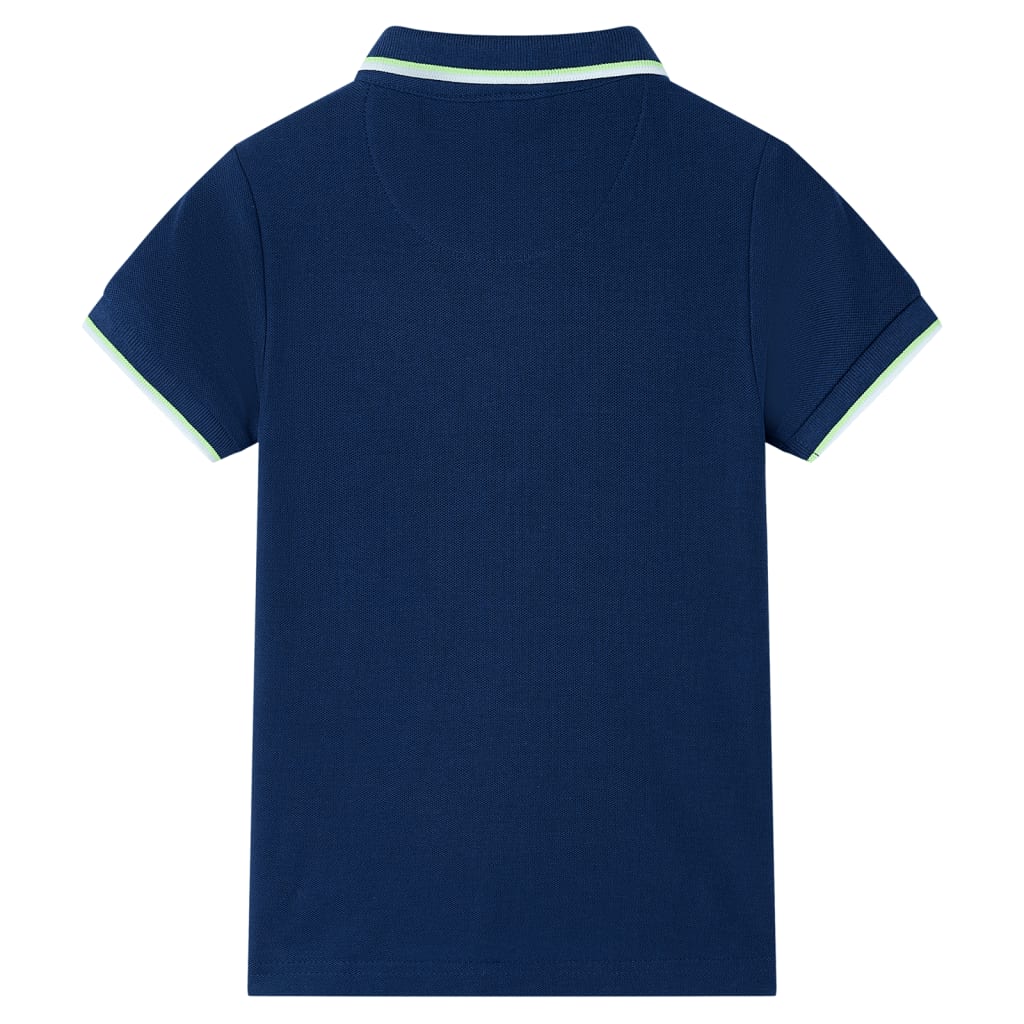Vidaxl Kinderpolo -Shirt 104 Marineblau