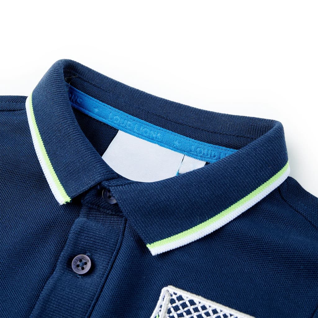Vidaxl Kinderpolo -Shirt 104 Marineblau