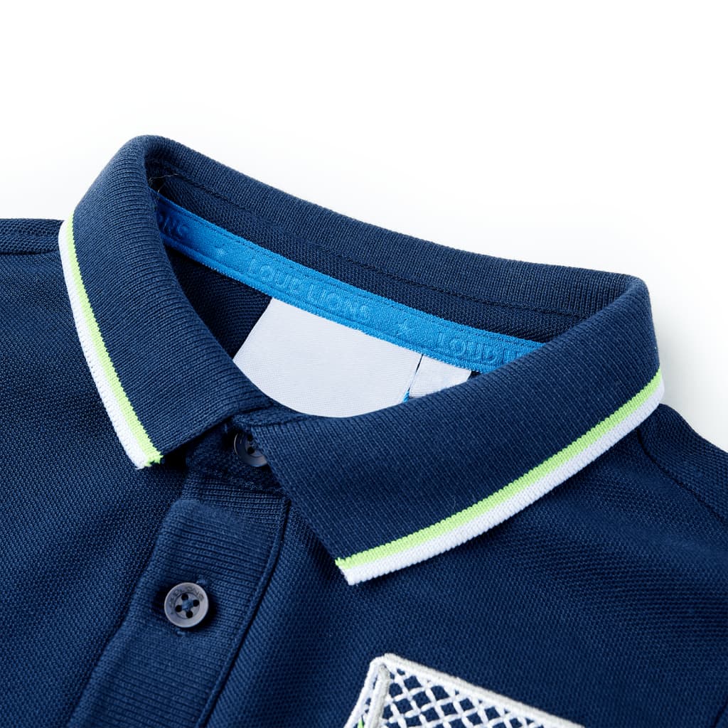 Vidaxl Kinderpolo -Shirt 140 Marineblau