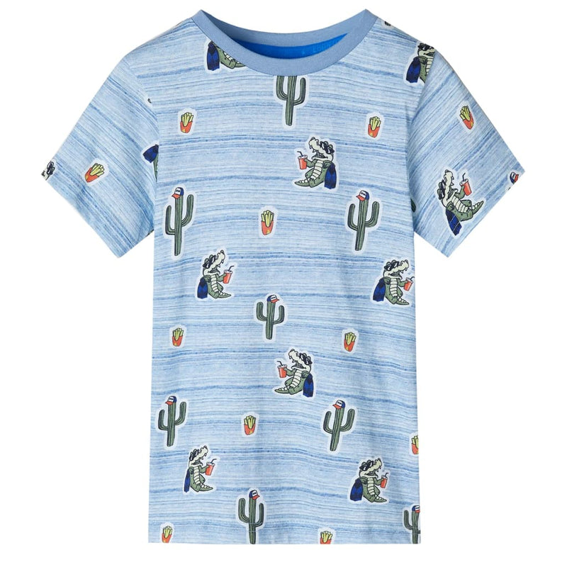Vidaxl Kinderhemd 92 gemischt blau