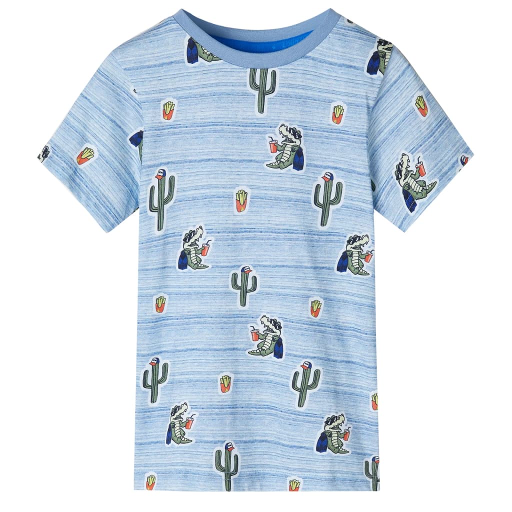 Vidaxl Kinderhemd 104 gemischt blau