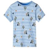 Vidaxl Kinderhemd 140 gemischt blau - afbeelding 1