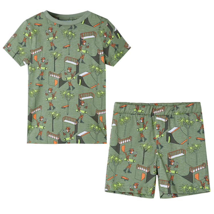 Vidaxl Kinderpyjama mit kurzen Ärmeln 92 Light Polishing -gelenkt