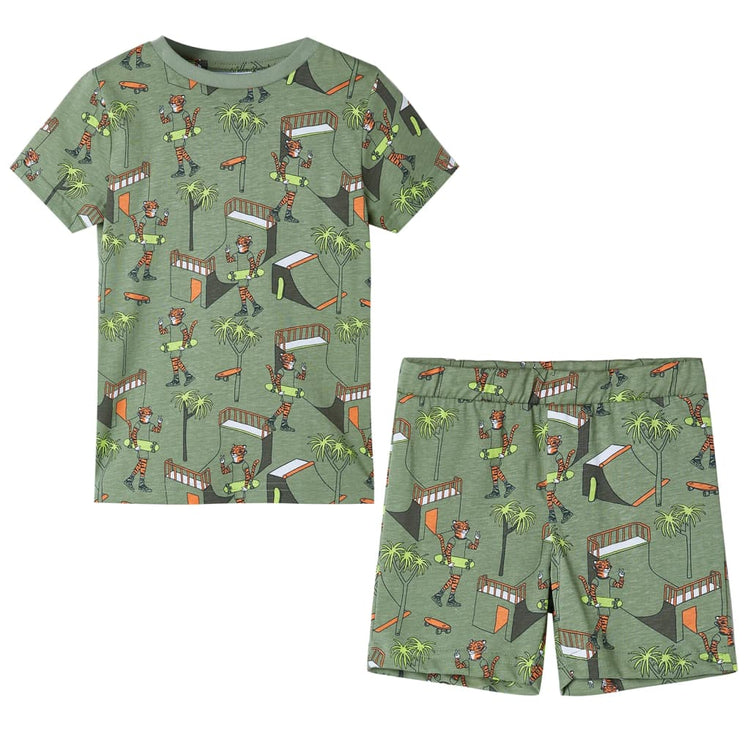 VIDAXL -Kinderpyjama mit kurzen Ärmeln 104 Light -Loft -Colored