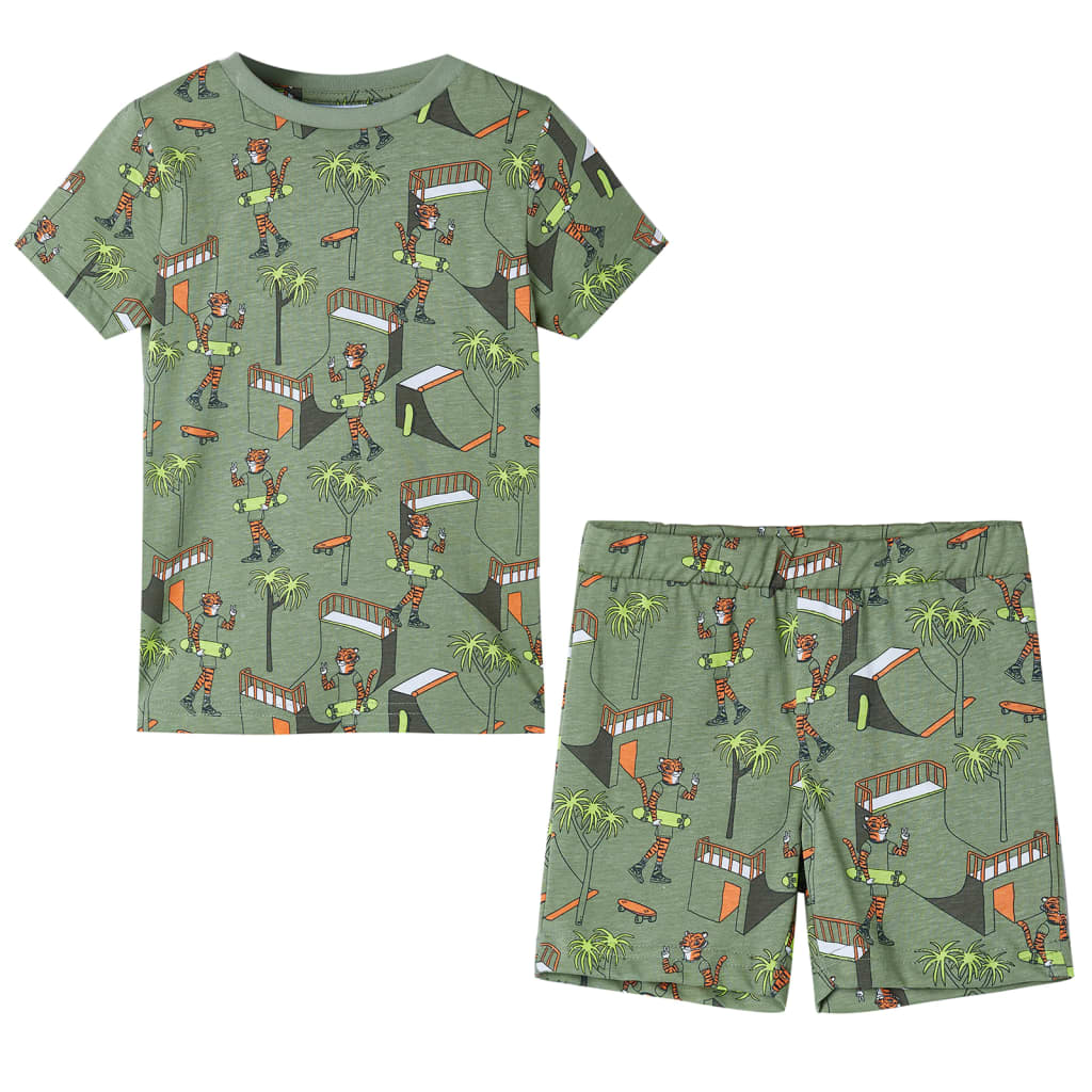 Vidaxl -Kinderpyjama mit kurzen Ärmeln 128 leichte.