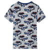 Vidaxl Kinderpyjama mit kurzen Ärmeln 104 Grau