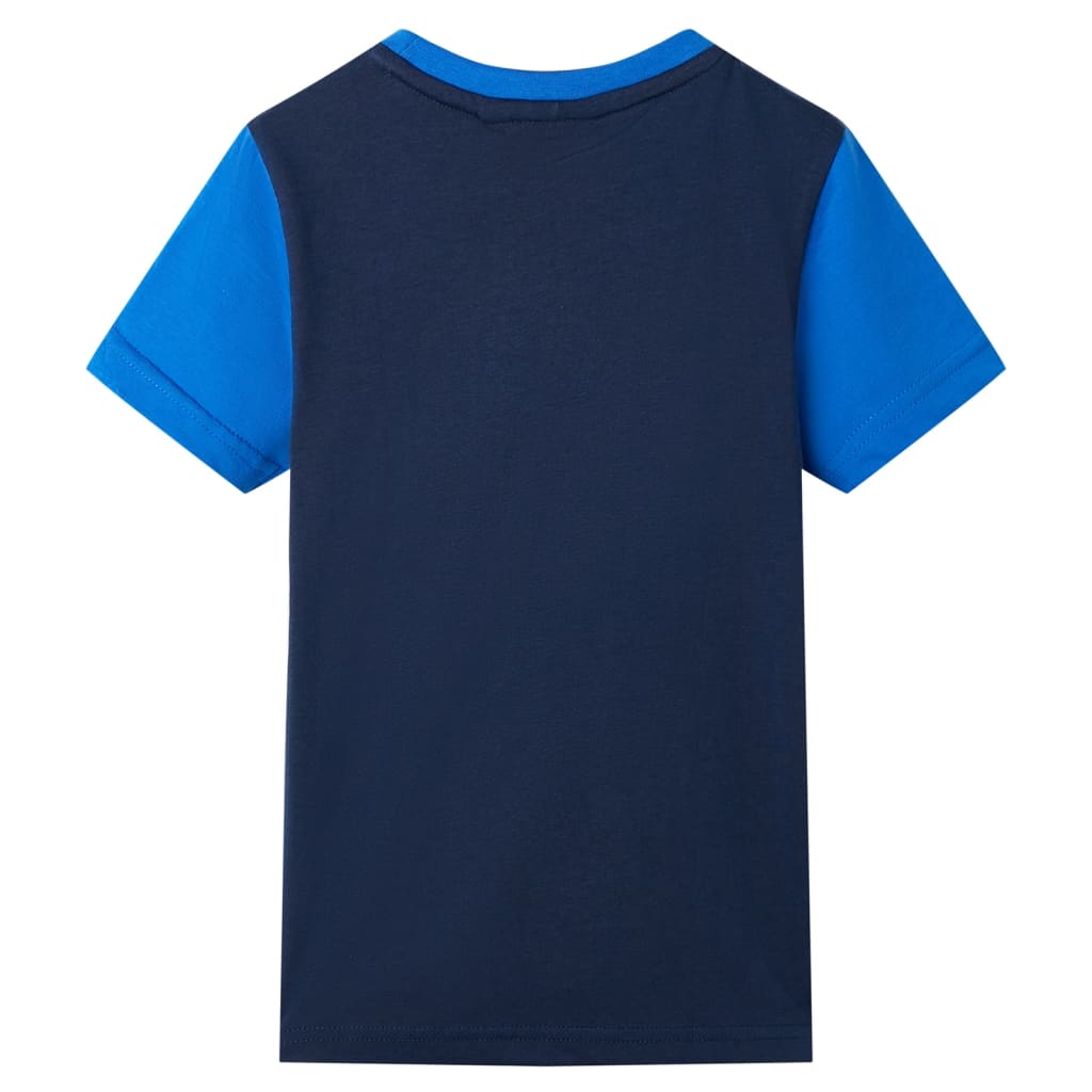 Vidaxl Kinderhemd 128 Blau und Marineblau