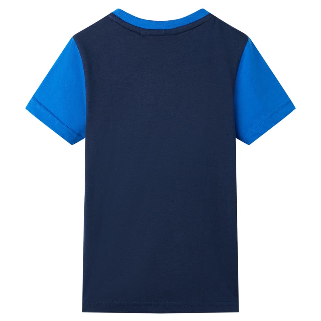 Vidaxl Kinderhemd 140 Blau und Marineblau