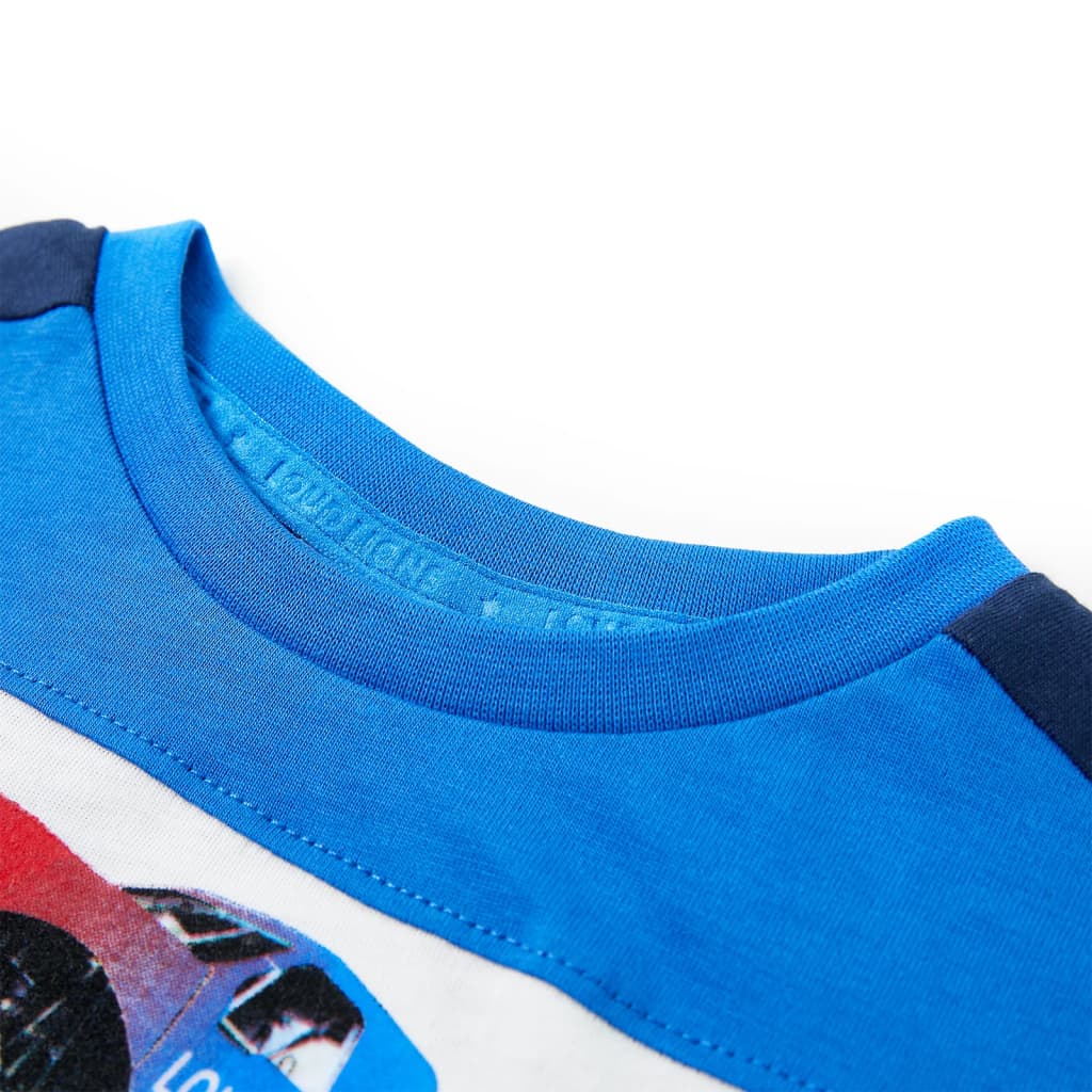 Vidaxl Kinderhemd 140 Blau und Marineblau