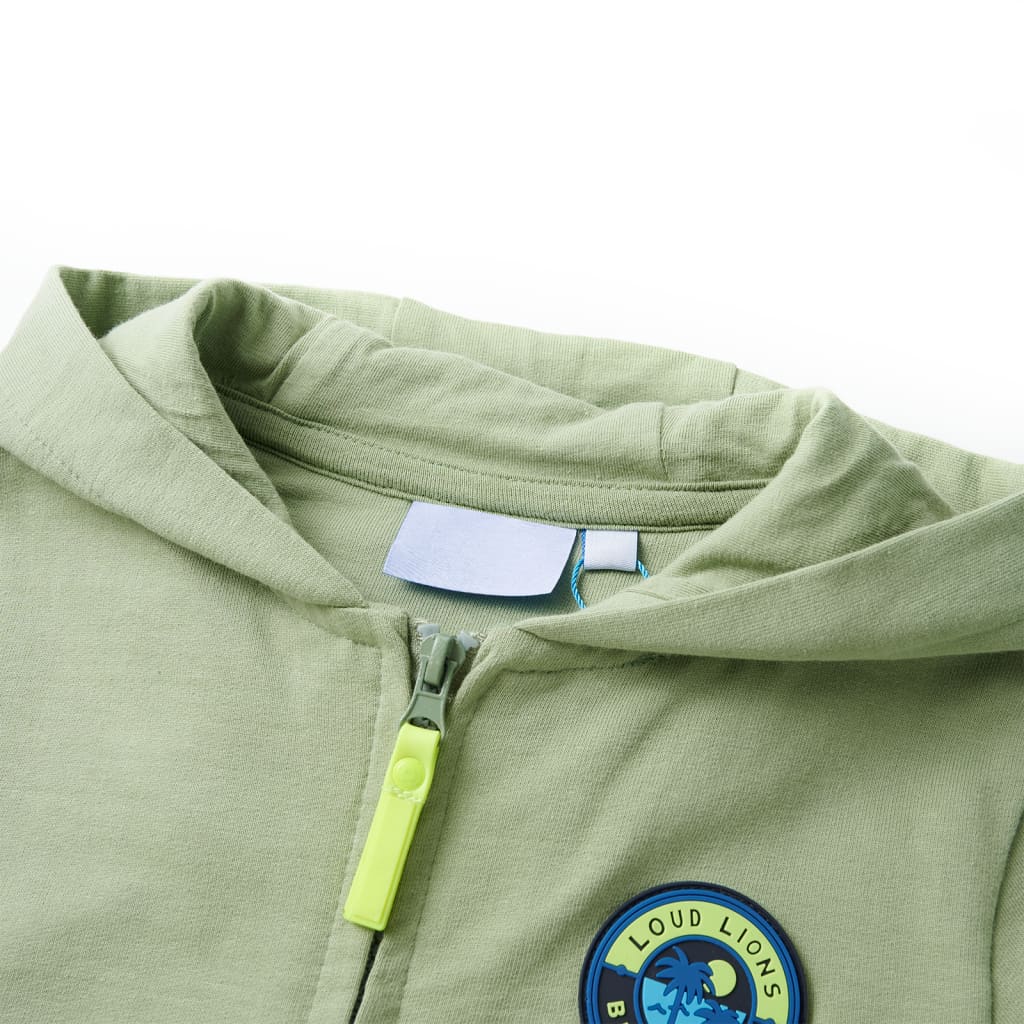 VIDAXL -Kinderweste mit Kapuze und Reißverschluss 116 Light Pole -Colored