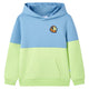 Vidaxl Kinderpullover mit Haube 92 Blau und weiches Gelb