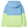 Vidaxl Kinderpullover mit Haube 128 Blau und weiches Gelb