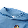 Vidaxl Kinderpullover mit Haube 128 Blau und weiches Gelb
