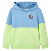 Vidaxl Kinderpullover mit Motorhaube 140 Blau und weiches Gelb
