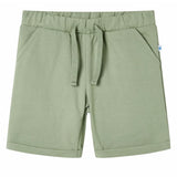 Vidaxl Kindershorts mit Trekkoord 116 Lichtkaki - afbeelding 1