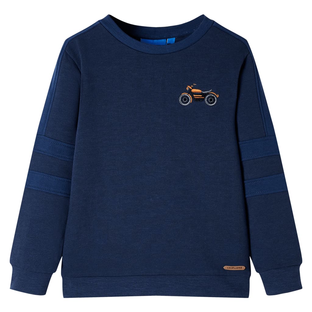 Vidaxl Kinderpullover 128 gemischtes Marineblau