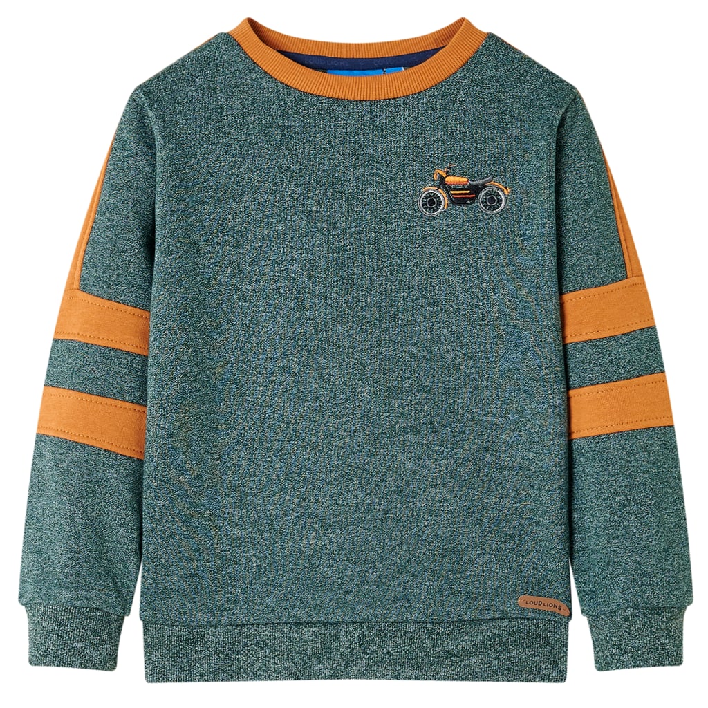 Vidaxl Kinderpullover 128 gemischt dunkelgrün