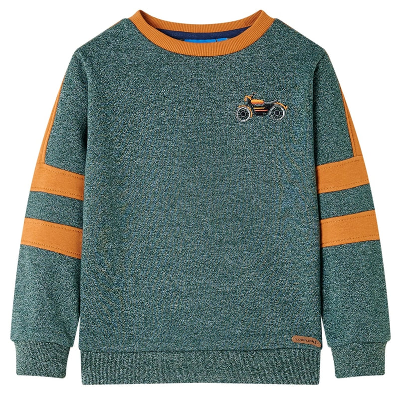Vidaxl Kinderpullover 140 gemischt dunkelgrün