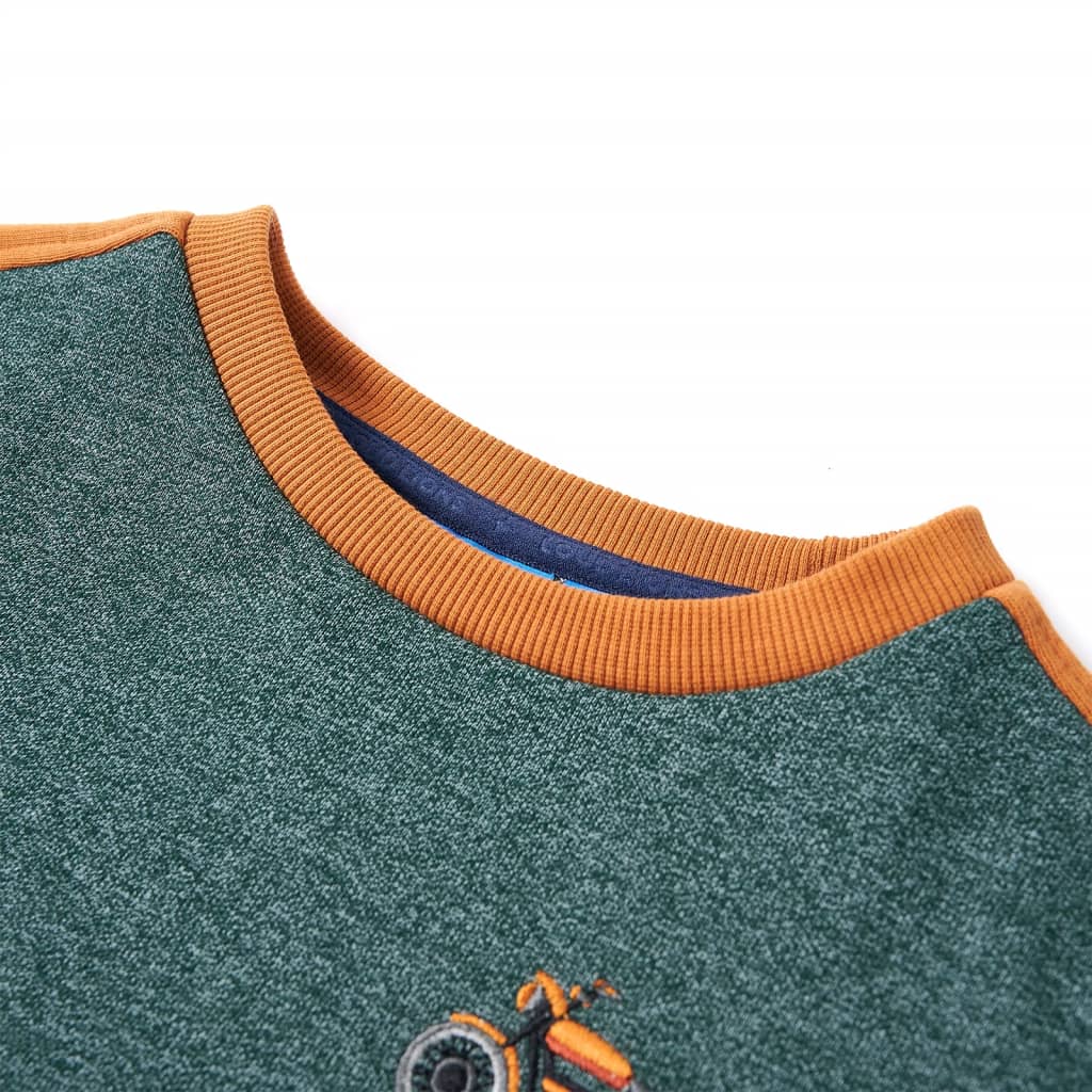 Vidaxl Kinderpullover 140 gemischt dunkelgrün
