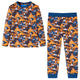 Vidaxl Kinderpyjamas mit Langarm 92 Cognac gefärbt